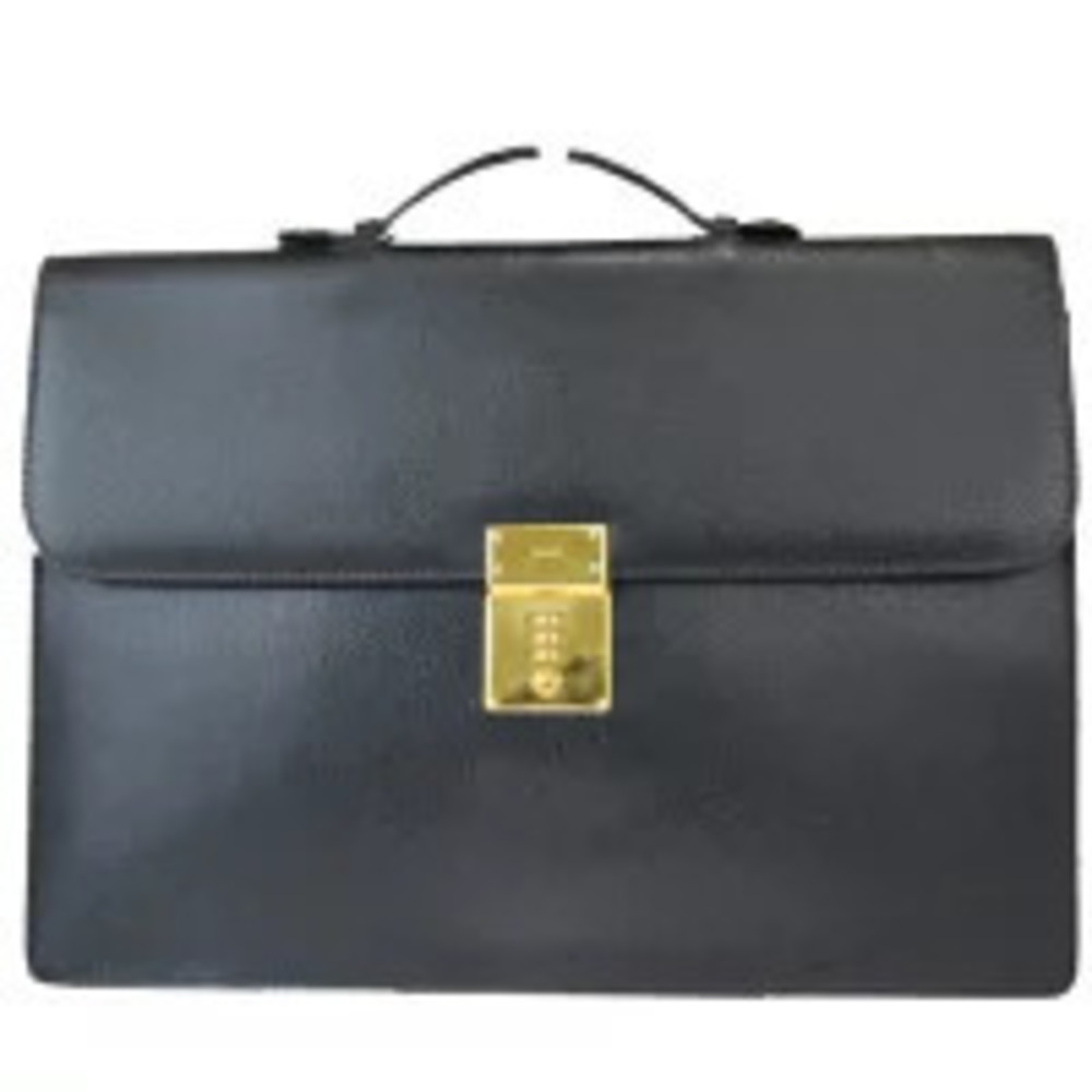 Gucci Briefcase Business Bag Handbag Black Leather